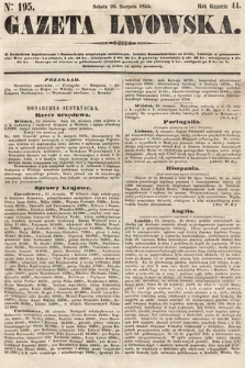 Gazeta Lwowska. 1854, nr 195
