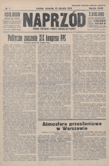 Naprzód : organ Polskiej Partji Socjalistycznej. 1924, nr 7
