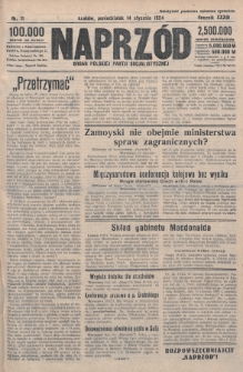 Naprzód : organ Polskiej Partji Socjalistycznej. 1924, nr 11