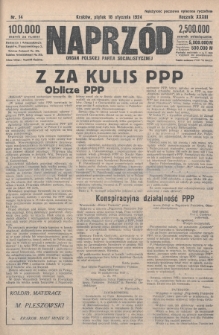 Naprzód : organ Polskiej Partyi Socjalistycznej. 1924, nr 14