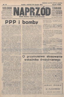 Naprzód : organ Polskiej Partji Socjalistycznej. 1924, nr 16