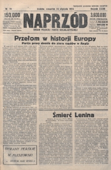 Naprzód : organ Polskiej Partji Socjalistycznej. 1924, nr 19