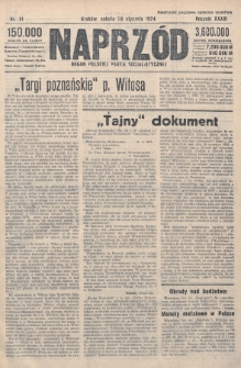 Naprzód : organ Polskiej Partji Socjalistycznej. 1924, nr 21