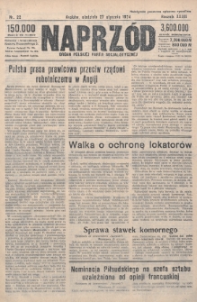 Naprzód : organ Polskiej Partji Socjalistycznej. 1924, nr 22