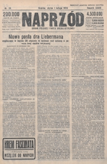Naprzód : organ Polskiej Partji Socjalistycznej. 1924, nr 26
