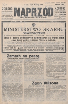 Naprzód : organ Polskiej Partji Socjalistycznej. 1924, nr 29