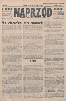 Naprzód : organ Polskiej Partji Socjalistycznej. 1924, nr 30