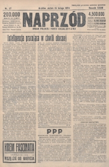Naprzód : organ Polskiej Partji Socjalistycznej. 1924, nr 37