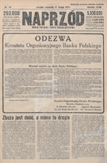 Naprzód : organ Polskiej Partji Socjalistycznej. 1924, nr 39
