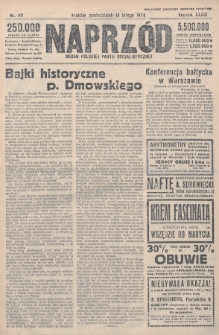 Naprzód : organ Polskiej Partji Socjalistycznej. 1924, nr 40