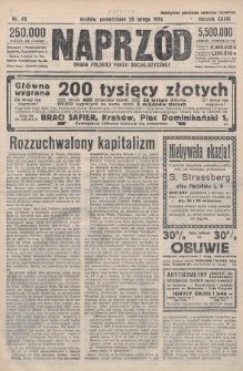 Naprzód : organ Polskiej Partji Socjalistycznej. 1924, nr 46