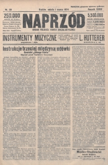 Naprzód : organ Polskiej Partji Socjalistycznej. 1924, nr 50