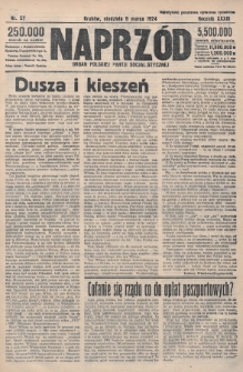 Naprzód : organ Polskiej Partji Socjalistycznej. 1924, nr 57