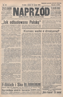 Naprzód : organ Polskiej Partji Socjalistycznej. 1924, nr 62