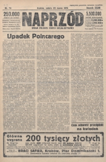 Naprzód : organ Polskiej Partji Socjalistycznej. 1924, nr 73