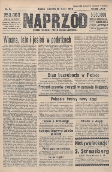 Naprzód : organ Polskiej Partji Socjalistycznej. 1924, nr 74