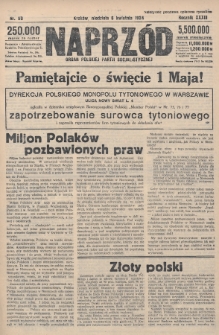 Naprzód : organ Polskiej Partji Socjalistycznej. 1924, nr 80