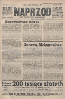 Naprzód : organ Polskiej Partji Socjalistycznej. 1924, nr 85