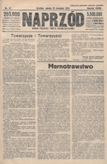 Naprzód : organ Polskiej Partji Socjalistycznej. 1924, nr 91