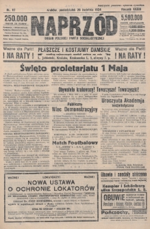 Naprzód : organ Polskiej Partji Socjalistycznej. 1924, nr 97