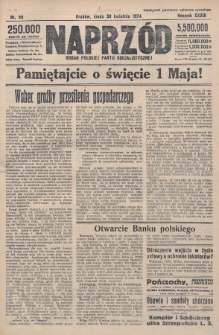 Naprzód : organ Polskiej Partji Socjalistycznej. 1924, nr 98