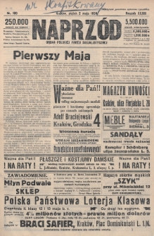 Naprzód : organ Polskiej Partji Socjalistycznej. 1924, nr 100 [nakład skonfiskowany]
