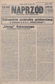 Naprzód : organ Polskiej Partji Socjalistycznej. 1924, nr 109