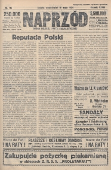 Naprzód : organ Polskiej Partji Socjalistycznej. 1924, nr 112