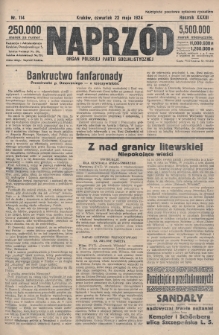 Naprzód : organ Polskiej Partji Socjalistycznej. 1924, nr 114