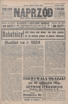 Naprzód : organ Polskiej Partji Socjalistycznej. 1924, nr 121