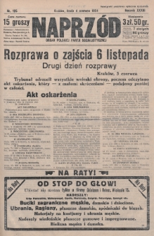 Naprzód : organ Polskiej Partji Socjalistycznej. 1924, nr 125