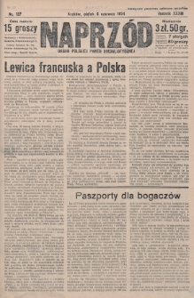 Naprzód : organ Polskiej Partji Socjalistycznej. 1924, nr 127