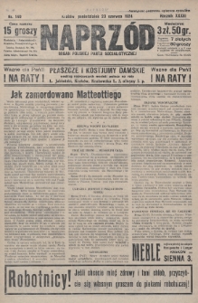 Naprzód : organ Polskiej Partji Socjalistycznej. 1924, nr 140