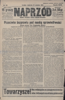 Naprzód : organ Polskiej Partji Socjalistycznej. 1924, nr 145