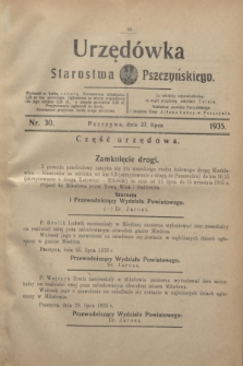 Urzędówka Starostwa Pszczyńskiego. 1935, nr 30 (27 lipca)