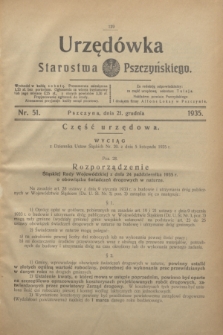 Urzędówka Starostwa Pszczyńskiego. 1935, nr 51 (21 grudnia)