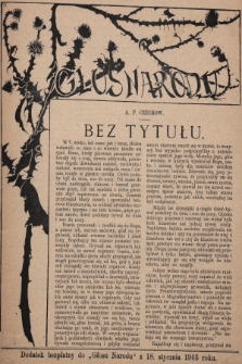 Głos Narodu : dodatek bezpłatny do „Głosu Narodu” z 18 stycznia 1903 roku, [nr 3]