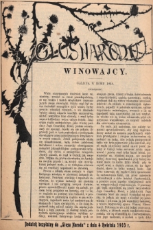 Głos Narodu : dodatek bezpłatny do „Głosu Narodu” z dnia 4 kwietnia 1903 r., [nr 14]