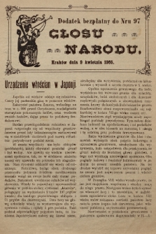 Dodatek bezpłatny do nr 97 „Głosu Narodu”. 1905