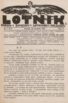 Lotnik : organ Związku Lotników Polskich. 1927, nr 3 (87)