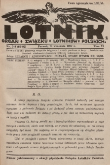 Lotnik : organ Związku Lotników Polskich. 1927, nr 5-8 (89-92)
