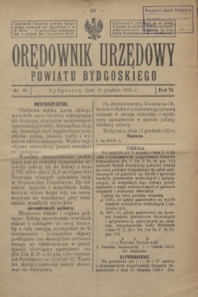 Orędownik Urzędowy Powiatu Bydgoskiego. R.74, nr 51 (16 grudnia 1925)