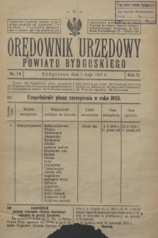 Orędownik Urzędowy Powiatu Bydgoskiego. R.75, nr 18 (5 maja 1926)