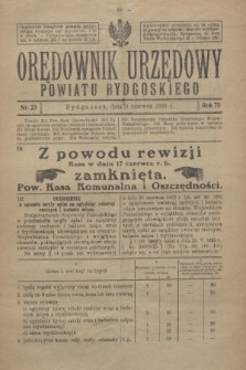 Orędownik Urzędowy Powiatu Bydgoskiego. R.75, nr 23 (9 czerwca 1926)