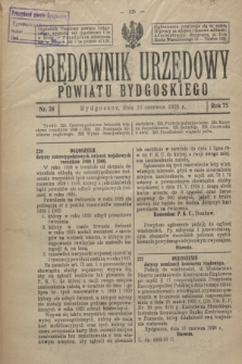 Orędownik Urzędowy Powiatu Bydgoskiego. R.75, nr 24 (16 czerwca 1926)