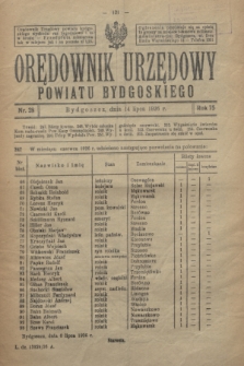 Orędownik Urzędowy Powiatu Bydgoskiego. R.75, nr 28 (14 lipca 1926)