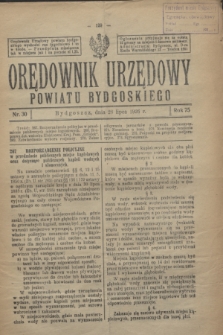 Orędownik Urzędowy Powiatu Bydgoskiego. R.75, nr 30 (28 lipca 1926)
