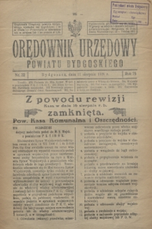Orędownik Urzędowy Powiatu Bydgoskiego. R.75, nr 32 (11 sierpnia 1926)