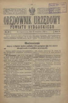 Orędownik Urzędowy Powiatu Bydgoskiego. R.75, nr 36 (8 września 1926)