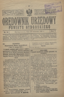 Orędownik Urzędowy Powiatu Bydgoskiego. R.75, nr 39 (29 września 1926)